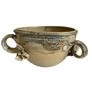 Vintage Large‎ Studio Pottery Bowl Signed W/ Impressed Mark